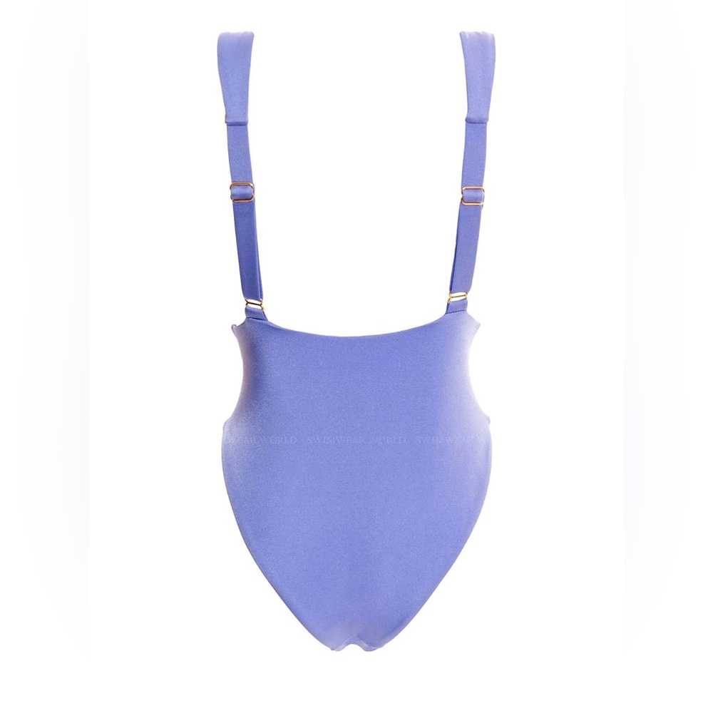 NWT Agua Bendita Ina One Piece Swimsuit Purple Sz L - Picture 6 of 11